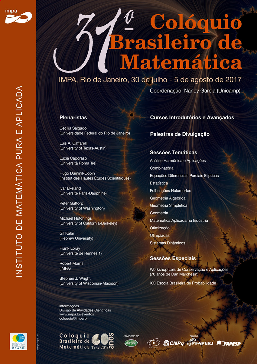 PROFESSORES E ALUNOS DA UEMA PARTICIPAM DO 31º COLÓQUIO BRASILEIRO DE MATEMÁTICA