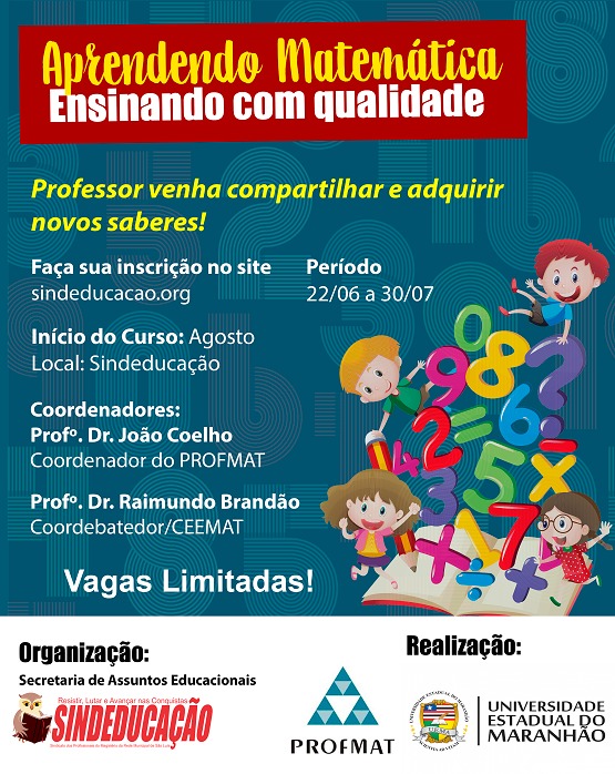 Disponível certificados do Curso de Extensão Aprendendo Matemática